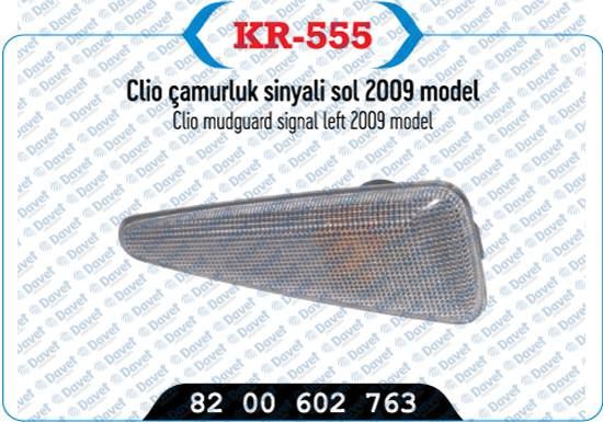 KAYA KR-555 Camurluk Yan Sinyal Lambasi Sol Clio Symbol-Thalia-Sandero 09-->
